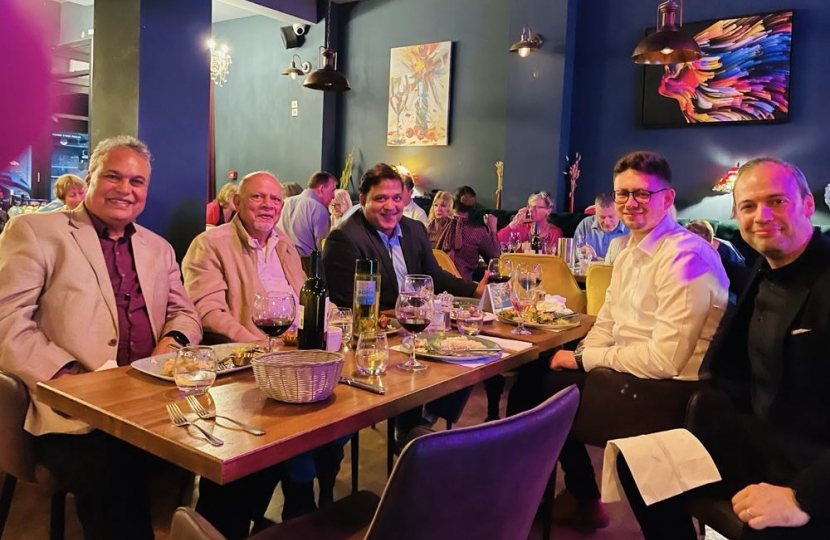 The Orpington Branch Summer Dinner at Epephsus restaurant Orpington.